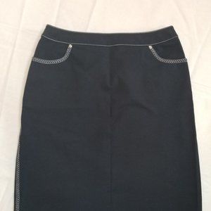 Carlisle Navy Blue Pencil Skirt Size 8